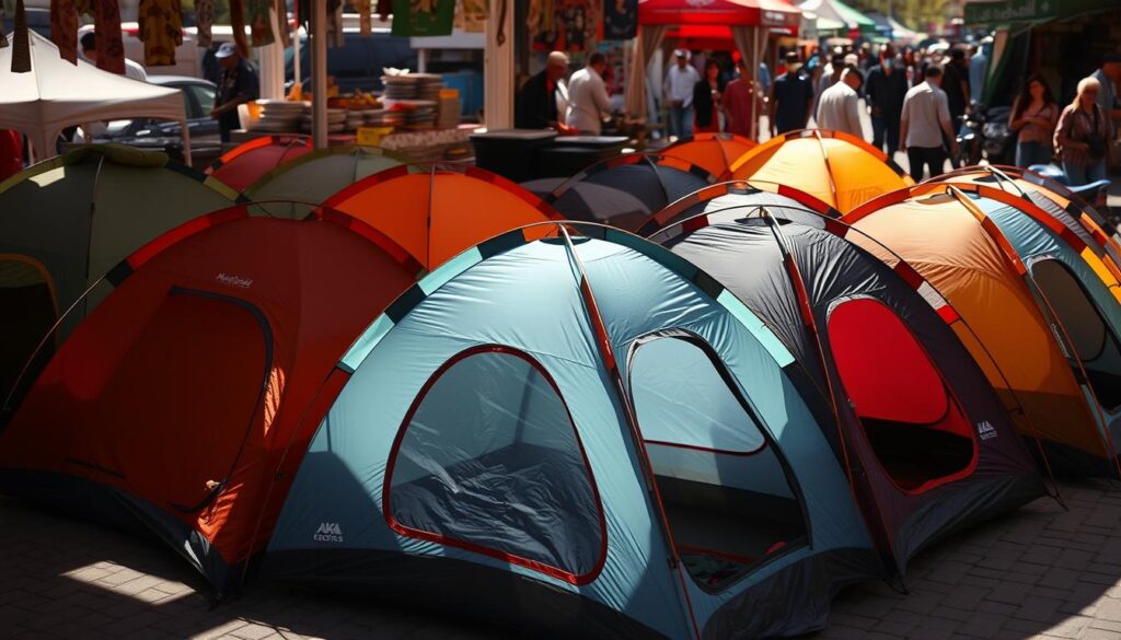 Budget tents on the market